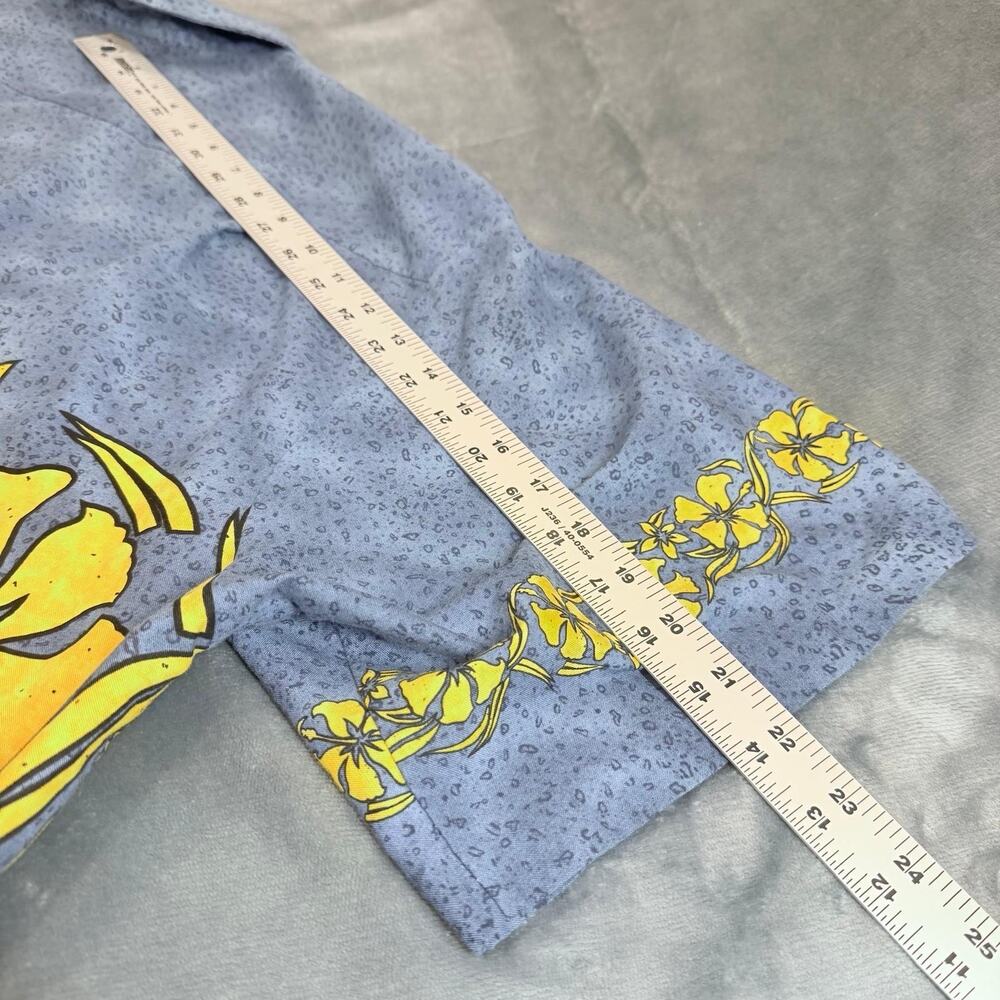 Vintage RJC Hawaiian Floral AOP Button Down Blue Sz 3XL Made in Hawaii USA Retro - Picture 6 of 9
